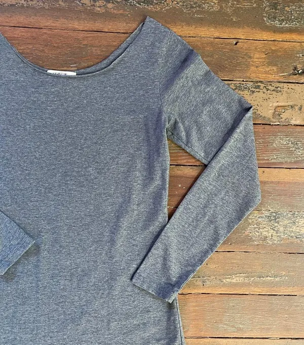Matilda Jane Ballet Core Boat Neck Heather Gray Top - Sz Small 💚🎀 - Image 8
