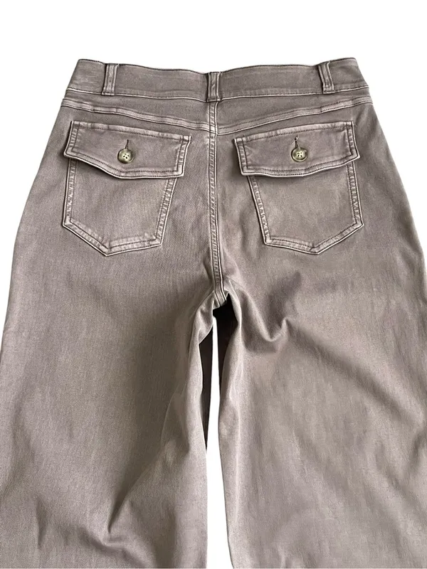 Spanx Stretch Twill Wide Leg Crop Pants Women’s Size M Pull On - Image 6