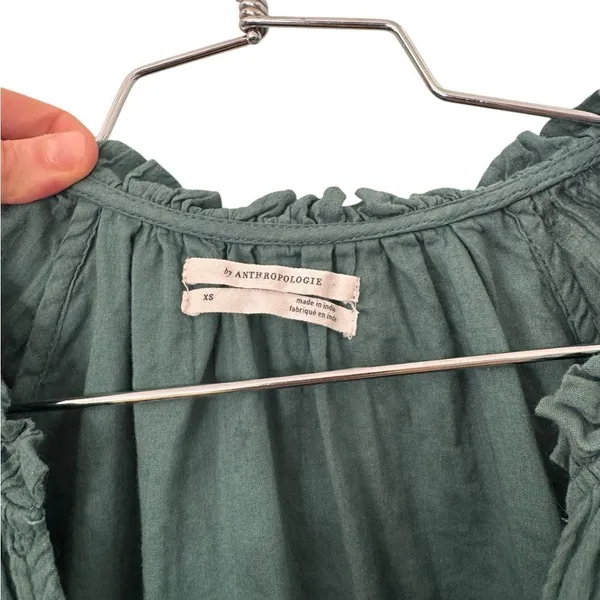 Anthropologie Carrie Tiered Tunic dress in dark green - Image 6