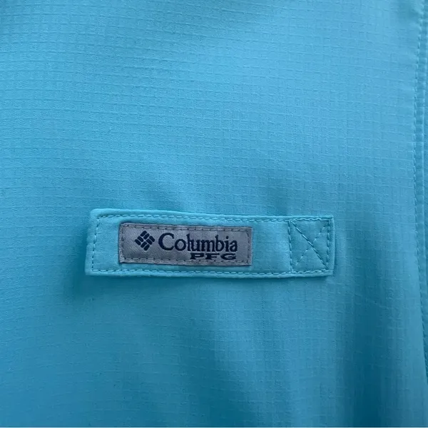 Columbia PFG Long Sleeve Button Down Small Blue - Image 6