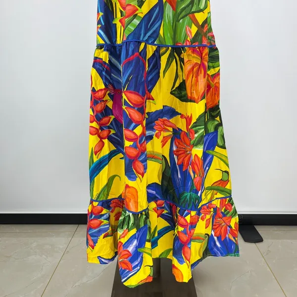 NWOT Farm Rio Cotton Bright Nature Maxi Sundress Multicolor Size L - Image 4