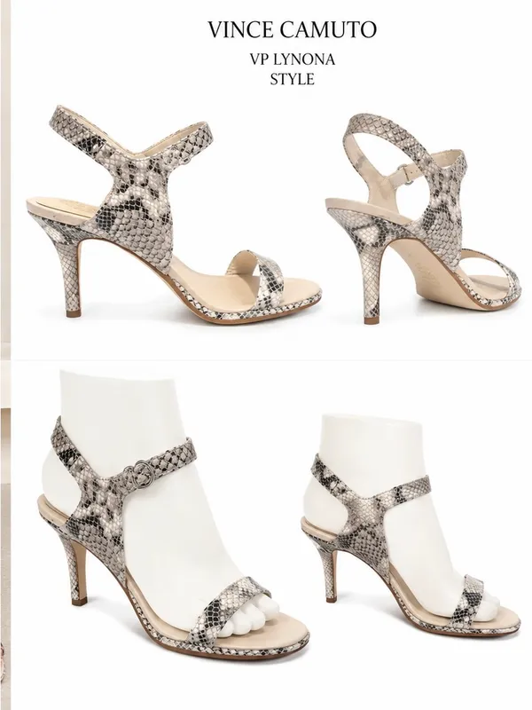 Vince Camuto Snake-Print Ankle-Strap Heels NWT - Image 5