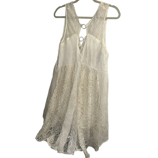 ✨FREE PEOPLE Don't You Dare Sz Medium Dress in Neutral Combo✨ - Image 12