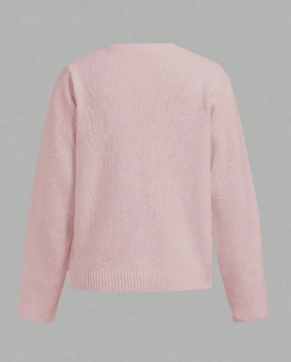 Pink Button Knit Cardigan - Image 2