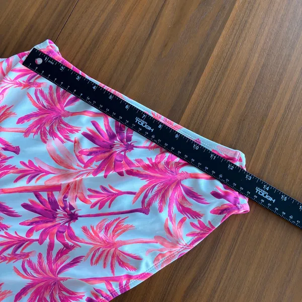 Shade & Shore One Piece Swimsuit L Pink Purple Palm Tree Beachy Tropical Whimsy - Image 12
