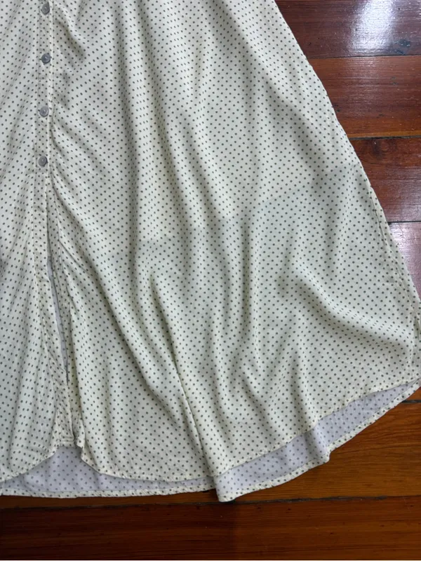 The Nines by HATCH Green Polka Dot Button Front Maternity Dress Sz L 🧡🍄 - Image 8