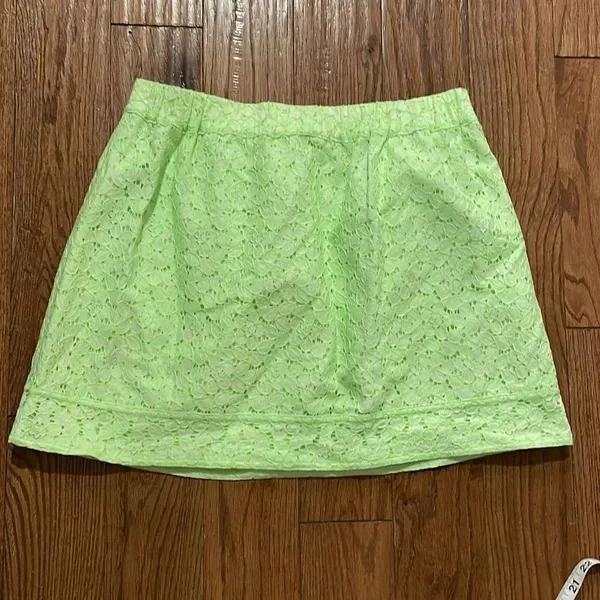 J.Crew neon lace mini skirt m - Image 9
