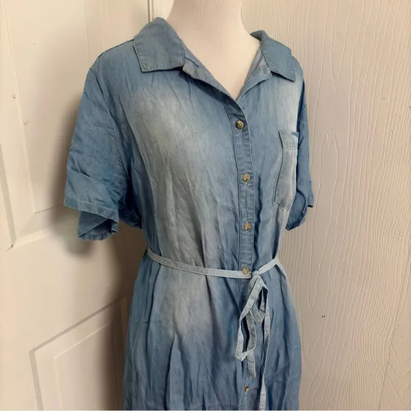 Maurices Chambray Shirt Dress B3* - Image 2