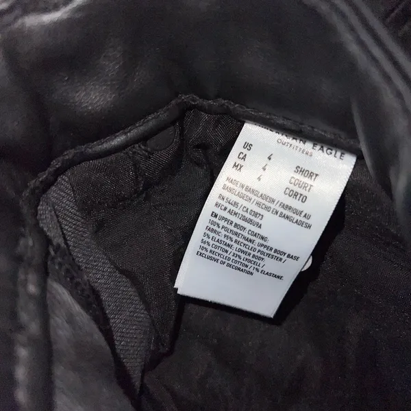 American Eagle Vegan Leather Ankle Straight Jean Size 4 Short New with tags - Image 11