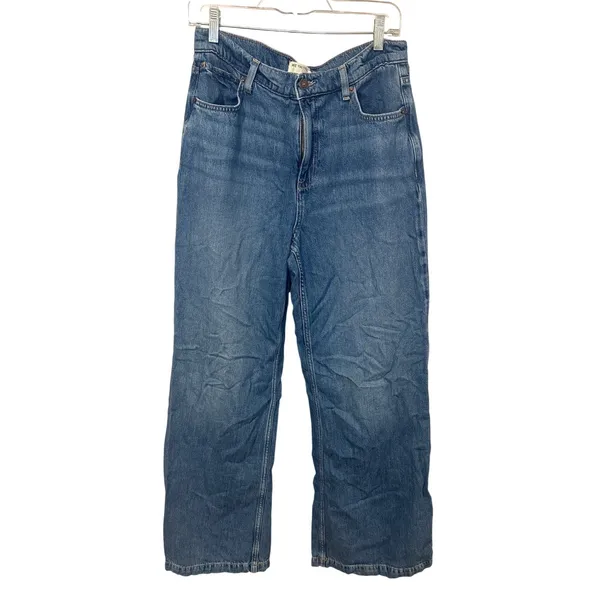 Free People We The Free Stride Straight n Wide Jeans Blue Walk Away Size 27 - Image 2
