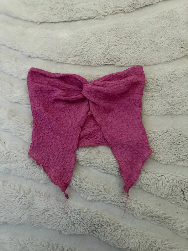 Pink Strapless Crop - Image 3