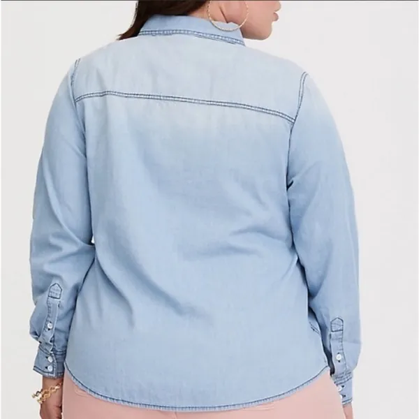button front chambray shirt size 1 (14/16) - Image 4