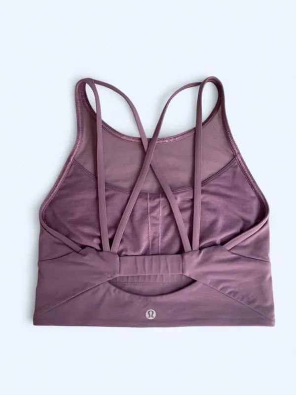 Lululemon clip in long line Lilac Sports Bra activewear yoga Pilates gym 6 - Image 3