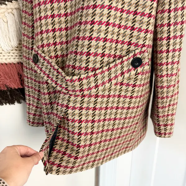 & Other Stories Houndstooth Coat Sz 8 - Image 8