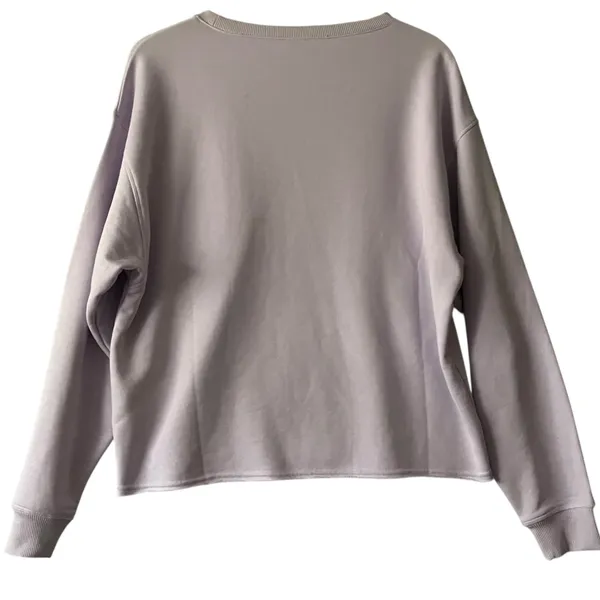 Reebok Studio Style LS Crew Sweatshirt Women's Medium Training Purple‎ Sporty - Image 3