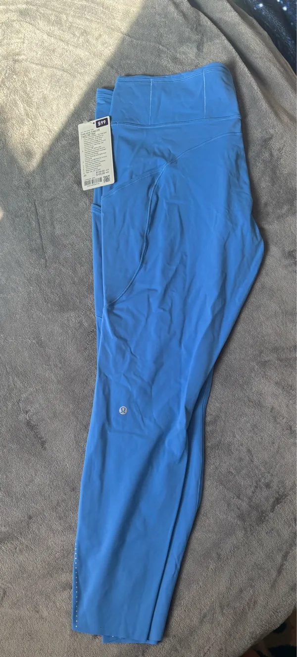 Lululemon Fast Free HR Tight Reflective 28" Blue Nile Size 20 - Image 4
