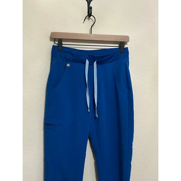 FIGS Women's Size XS Scrub Pants Blue Joggers Stretch Dentist Medical Trousers - Image 2