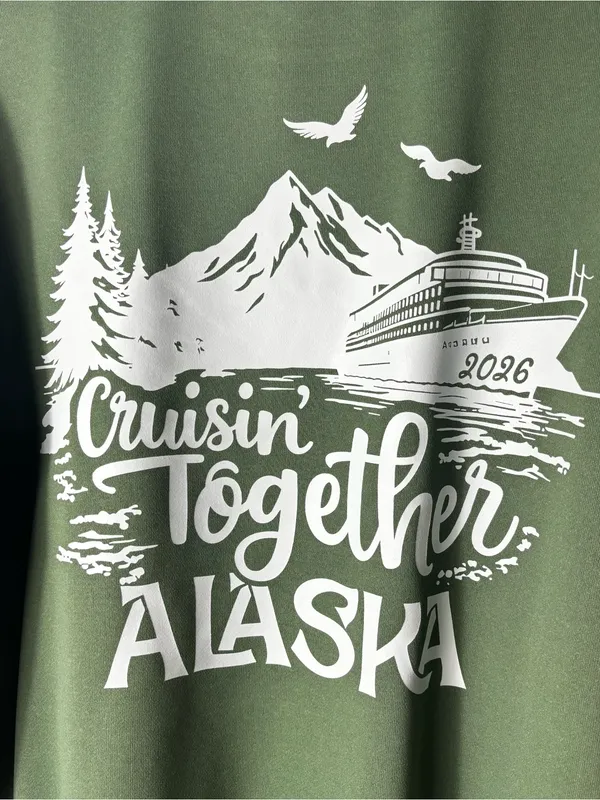 Alaska Cruise Graphic Sweatshirt Cruisin Together 2026 L - Image 6