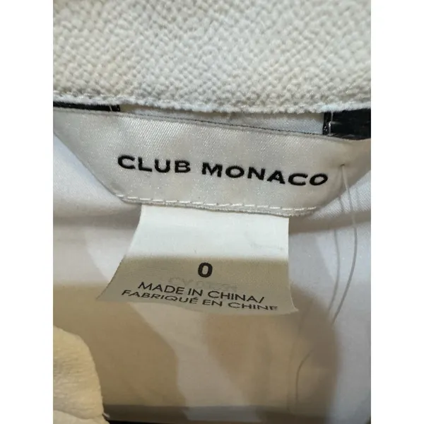 Club‎ Monaco Raelee Sleeveless V-Neck Peplum Dress Size 0 White - Image 5
