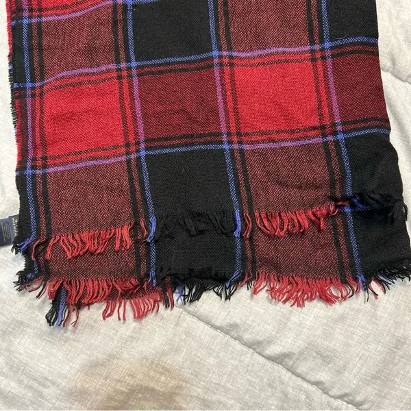 Brooks Brothers 100% Wool Red Plaid Scarf Made in Italy Winter Fall Warm Cozy - Image 2