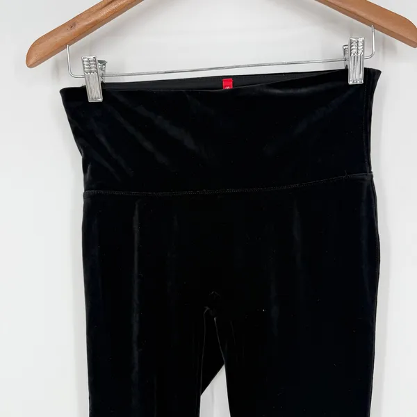 SPANX Velvet Leggings High Waisted‎ Lounge Pants Black Size L - Image 5