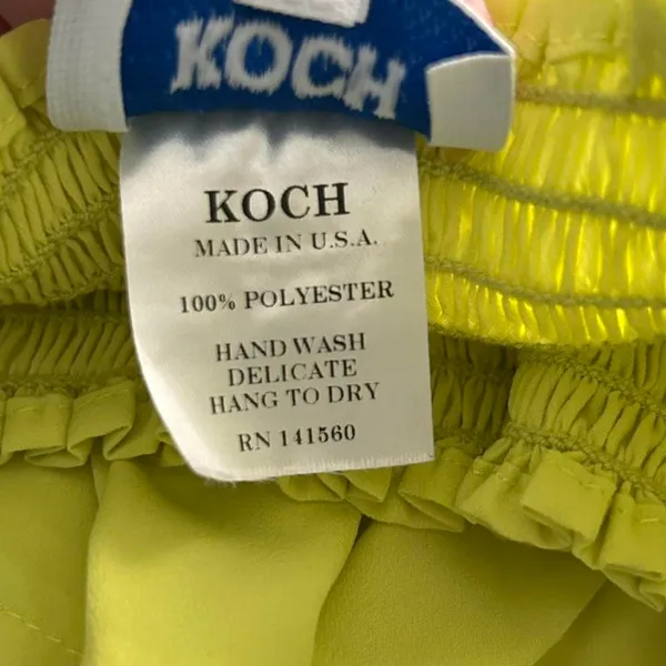 Koch Erika yellow neon Skort flowy smocked high waist | xs - Image 6