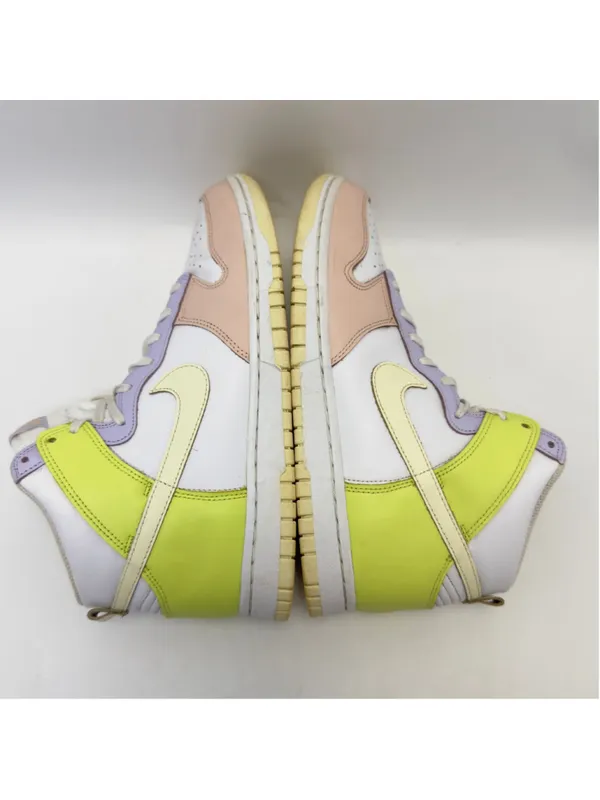 Women's Nike Dunk High Sneakers Size 9.5 White Yellow Pink Purple DD1869-108 - Image 9