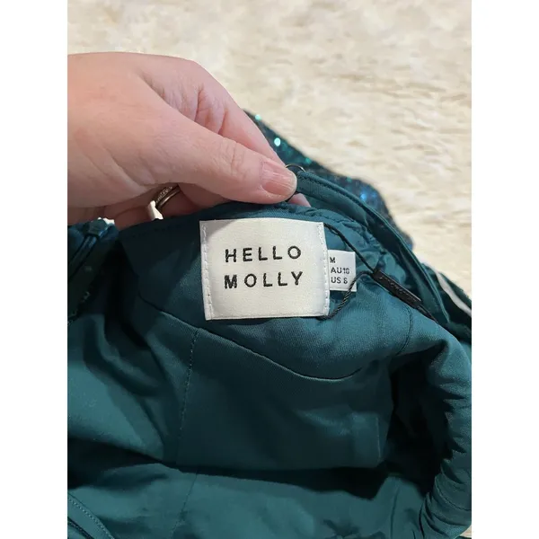 Green Sequin Hoco Dress By Hello Molly Size 6 Homecoming Cocktail NWT - Image 10