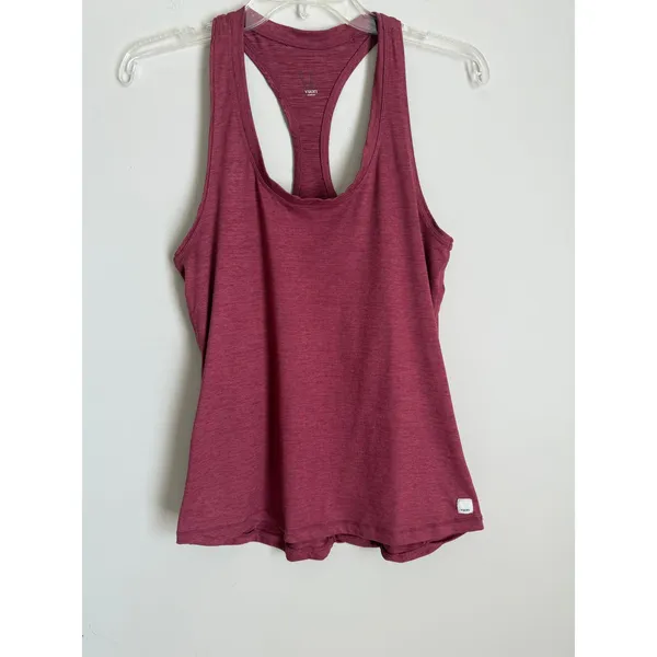 Vuori Lux Racerback Performance Tank Top Burgundy Women's Size Med Heathered - Image 2