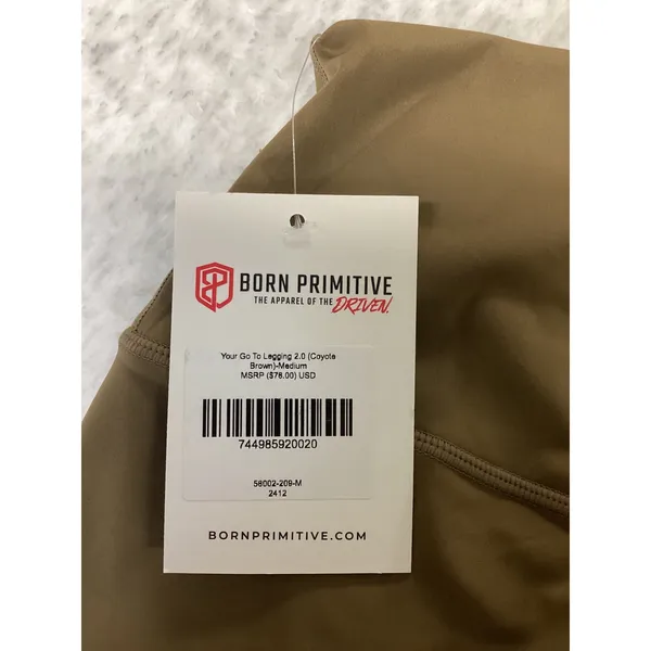Born Primitive Your Go To Legging 2.0 Coyote Brown Medium 7/8 High Waist Workout - Image 5