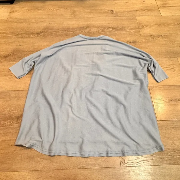 We The Free‎ Oversized Light Blue V Neck Slouchy Tunic Top Womens Small S - Image 2