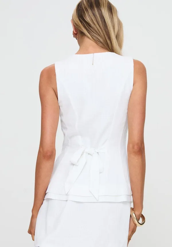 Linen Vest Top - Image 2