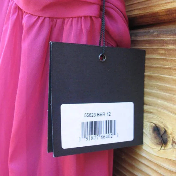 NWT Mac Duggal 55823 RUCHED CUT OUT PUFF SLEEVE A LINE GOWN Berry 12 - Image 14