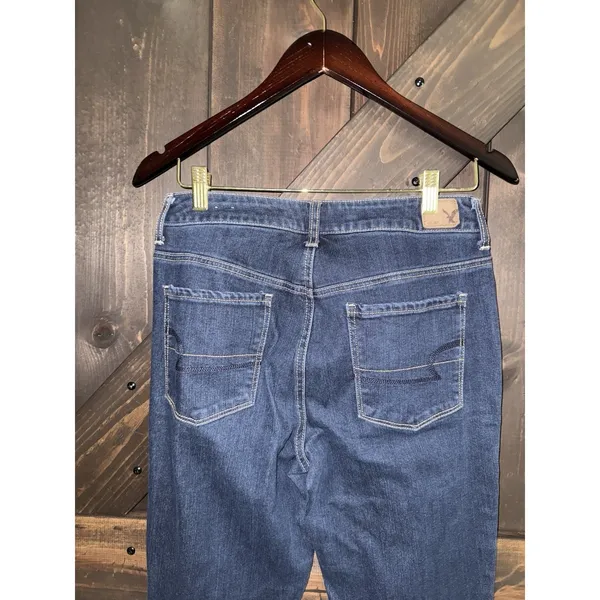 American Eagle Outfitters‎ Jeans Womens 10 Dark Blue Hi Rise Skinny - Image 5