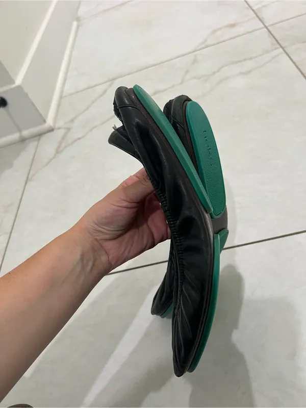Tieks Black Nappa Leather Ballet Flats Size 10 US $210 - Image 3