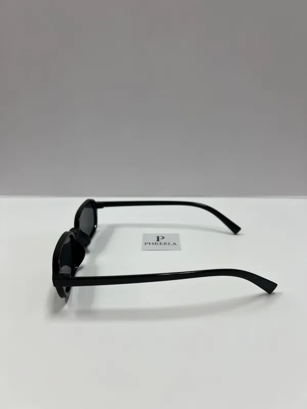 90s small black square sunglasses - Image 3