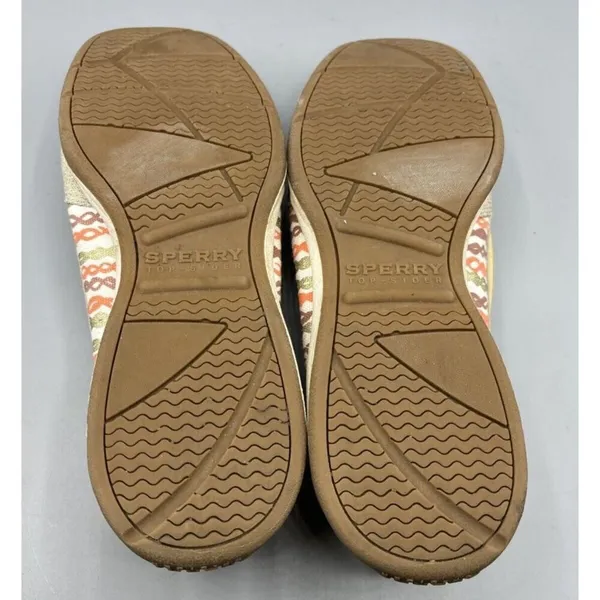 Sperry Top Sider Women's Boat Shoes Loafers Sz 9 Tan Orange Casual‎ - Image 9