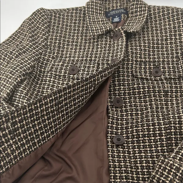 Jones New York Black and White Tweed Blazer - Image 11