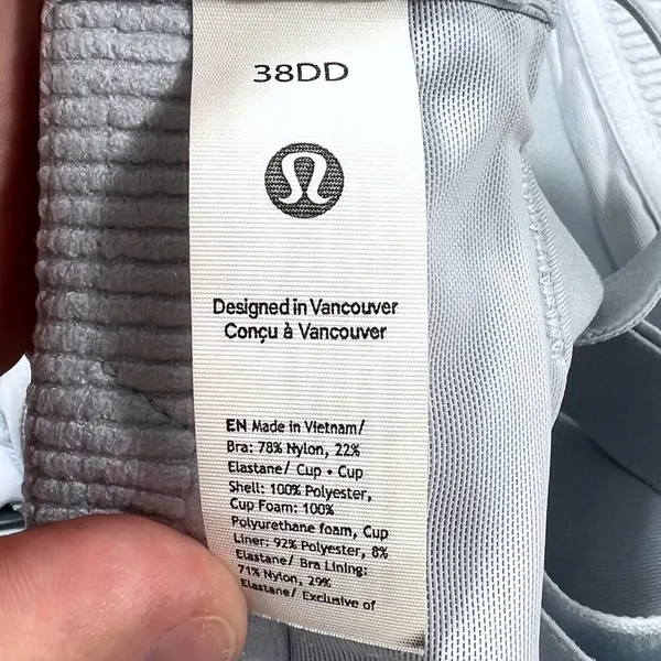 Lululemon Energy High Support Sports Bra 38DD Serene Blue Yoga Gym Workout EUC - Image 8