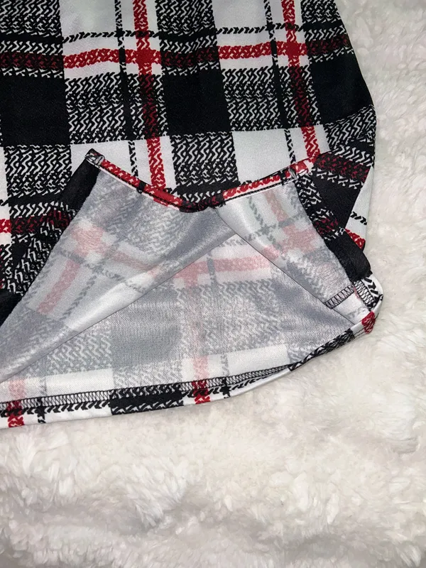 Amazon NWOT Plaid Cami Mini Dress - Image 11