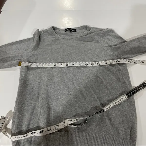 Catherine Malandrino Gray Long Sleeve Crewneck Sweater Size‎ L - Image 7