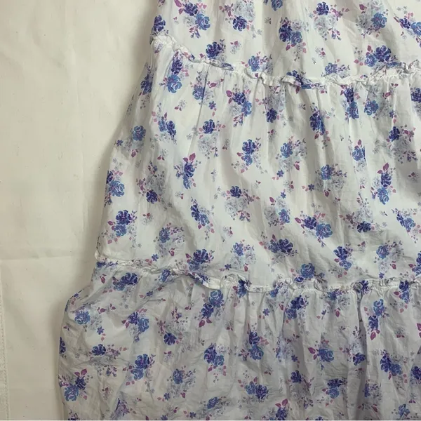 Love Shack fancy women's small white floral maxi dress tiered target purple doen - Image 7