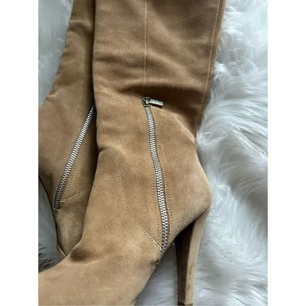 Michael Kors Adena Slouch Tan Suede Leather Knee High Boots ~ Size 7.5 - Image 3