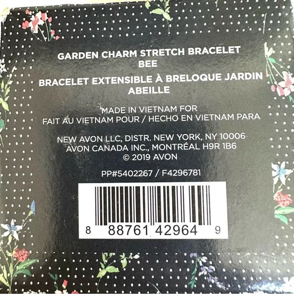 Avon white garden charm bee stretch bracelet - Image 6