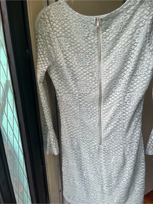 Altar'd State soft mint green Floral Lace Long-Sleeve Dress - Image 3