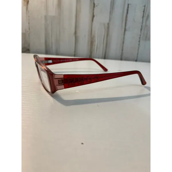 Fendi Eyeglass Frames Womens Red Rectangular FF Logo Temples - Image 2