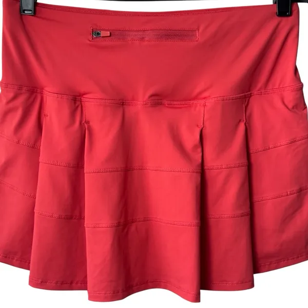 Unbranded Deep Coral Pleated Athletic Skort Tennis‎ Pickleball Work Out Gym 8 - Image 6