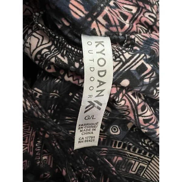 Kyodan Outdoor Leaf Print Mini Dress, Women's Size L‎ Navy Bra Built In Pockets - Image 9