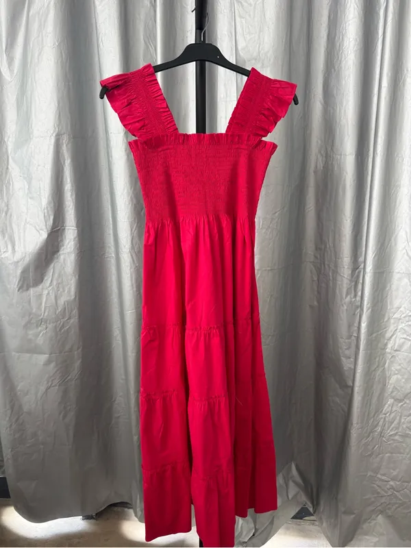 Hill House The Ellie Maxi Nap Dress Smocked Midi Dress with Ruffled Straps, S - Image 3