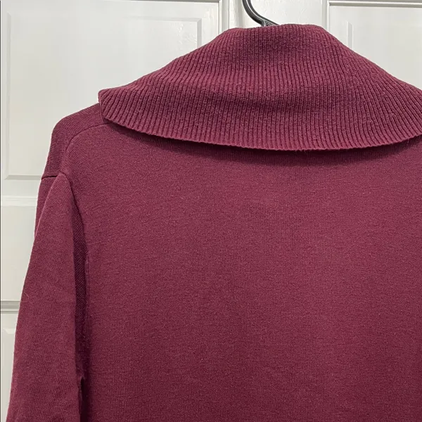 LOFT Plus Rich Burgundy Turtle Neck Sweater Dress - Size 16/18 - Image 11